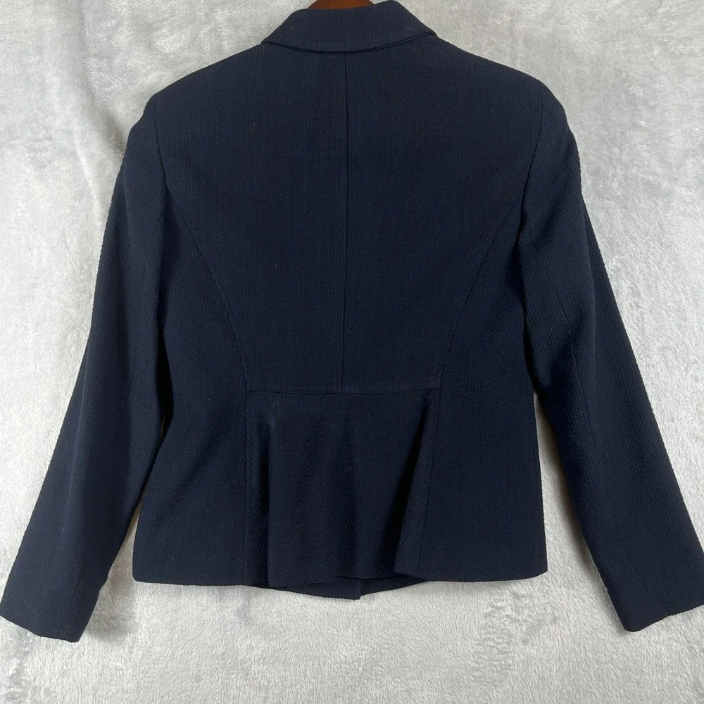 Vintage Garfield & Marks Jacket 4P Navy Wool Blend Lined Made USA Career